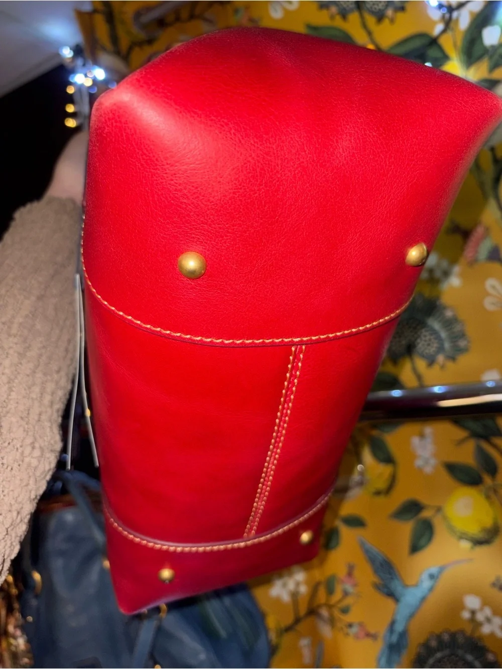 New Dooney and Bourke Satchel 30 Red Florentine
